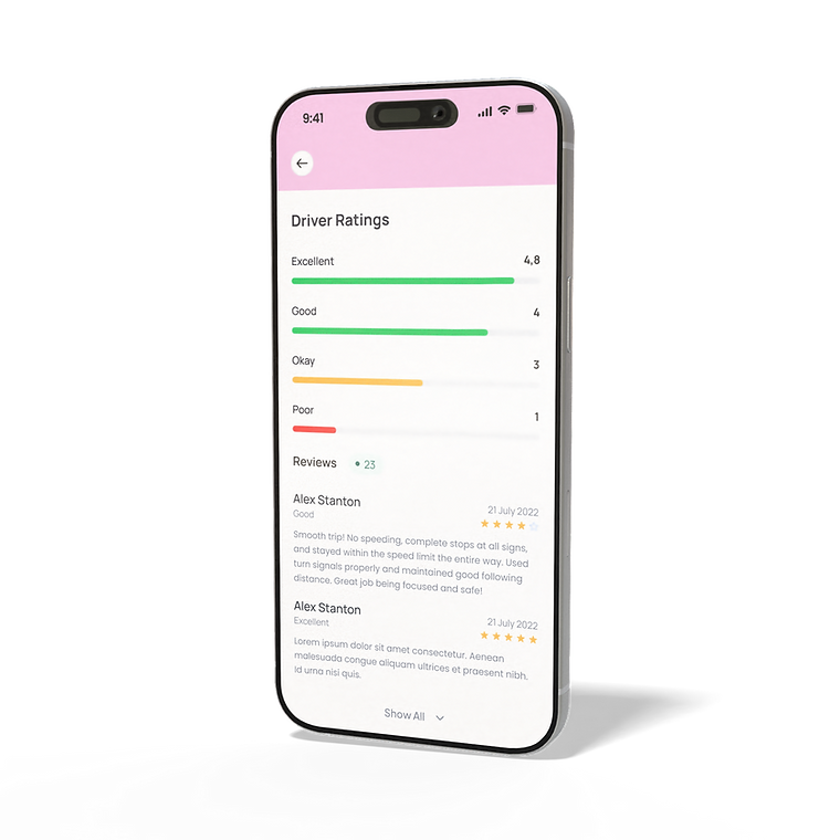 DrivenAlerts app on a phone