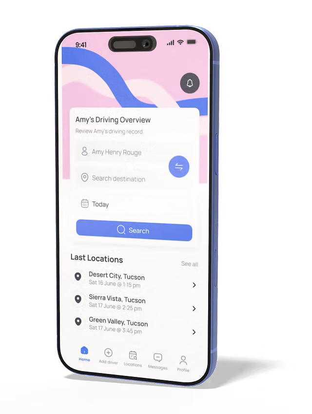 DrivenAlerts app on a phone